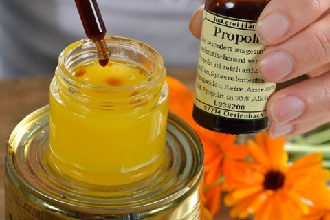 Production Yarrow and marigold ointment