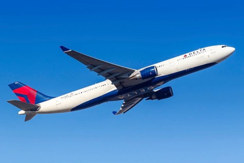 A Delta Air Lines Airbus A330-300 with registration N825NW at Frankfurt Airport