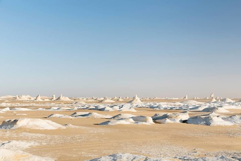 View over the white desert