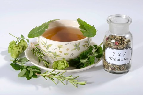 Cup 7 x 7 herbal tea