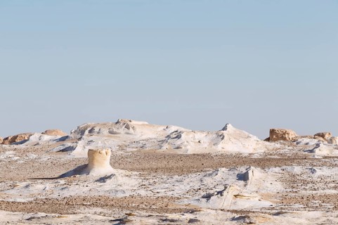 View over the white desert