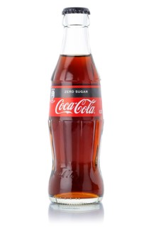 Coca Cola Coca-Cola Coke Zero Sugar lemonade soft drink beverage bottle cutout on white background