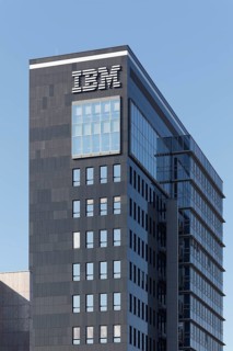 Logo IBM at the Duesseldorf branch