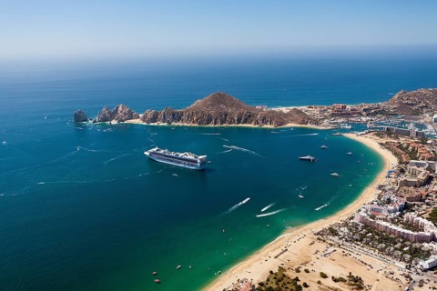 Cruise ship off Cabo San Lucas