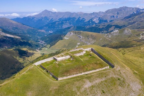 Aerial view of Fort Pernante at an altitude of 2115 meters