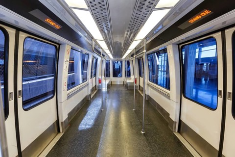 Sky Train Airport Shuttle Train Rail at Phoenix Airport