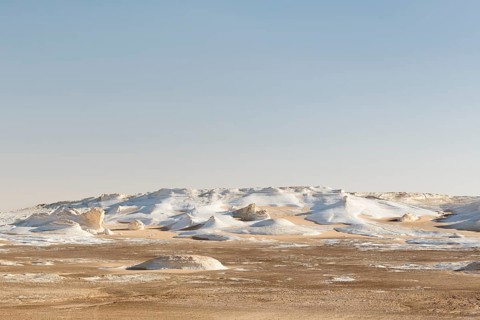 View over the white desert
