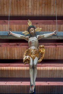 Christ figure at the cross