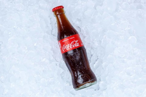 Coca Cola Coca-Cola Lemonade Soft Drink Bottle Ice Ice Cube