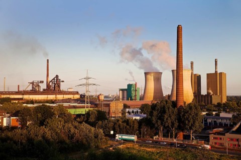 Huettenwerke Krupp Mannesmann at sunrise