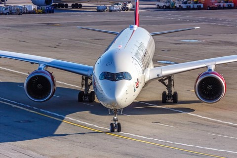 An Airbus A350-1000 aircraft of Virgin Atlantic Airways with registration G-VPRD at New York John F Kennedy