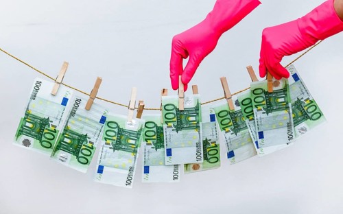 Symbol photo money laundering