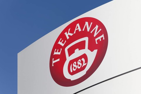 Logo Teekanne 1882 at the company headquarters Duesseldorf