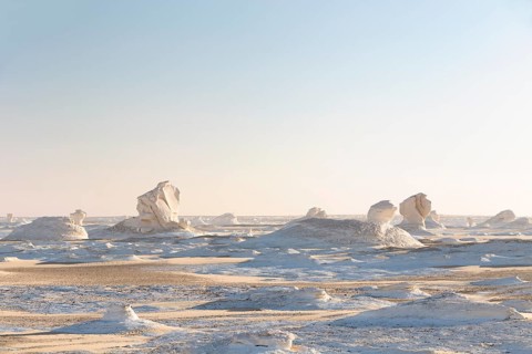 View over the white desert