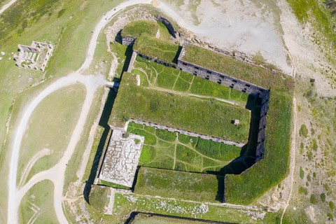 Aerial view Fort Central at an altitude of 1926 meters