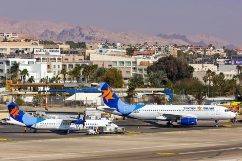 Israir aircraft at Eilat airport
