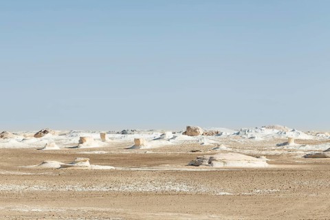 View over the white desert