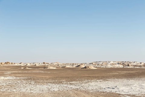 View over the white desert