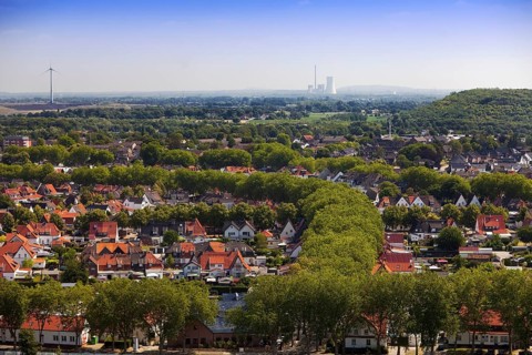 City view from the winding tower of the former Friedrich Heinrich 1/2 colliery