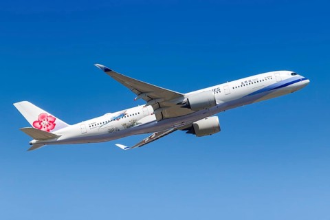 A China Airlines Airbus A350-900 with registration number B-18908 at Frankfurt Airport