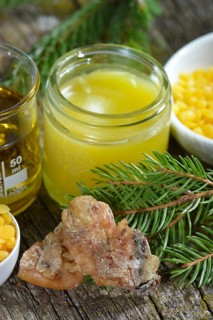 Production of spruce resin ointment