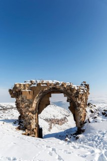Bagsekisi Gate in Ani is a ruined medieval Armenian town