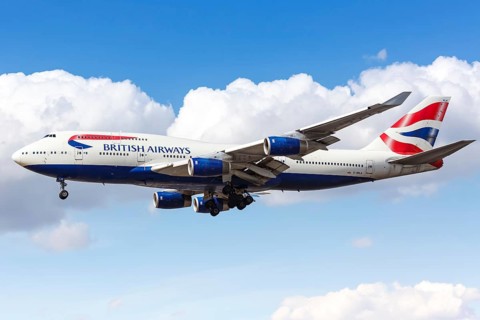 A British Airways Boeing 747-400 aircraft with registration G-BNLN at London Heathrow Airport