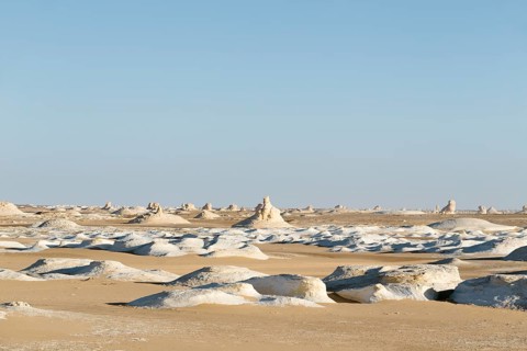 View over the white desert