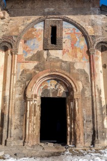 Frescoes of Tigran Honents Church in Ani is a ruined medieval Armenian town