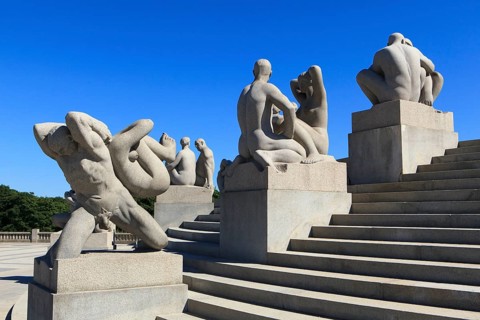 Human figures in granite