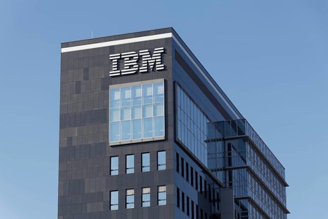 Logo IBM at the Duesseldorf branch