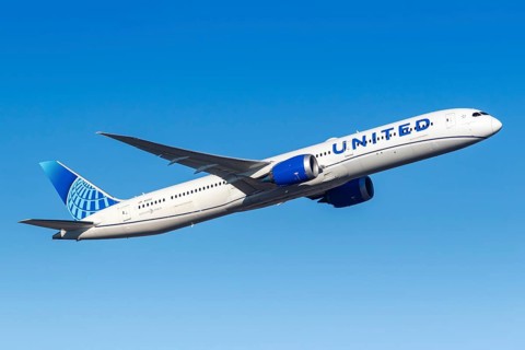 A United Airlines Boeing 787-10 Dreamliner aircraft with registration number N12012 at Frankfurt Airport