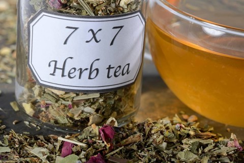 Cup 7 x 7 herbal tea