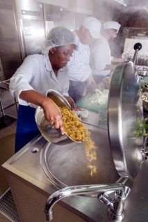 Canteen kitchen of a vocational college in Duesseldorf