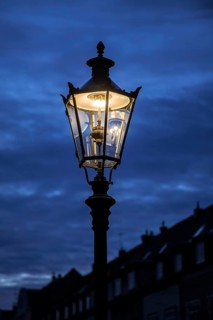 Historical cast iron gas lantern