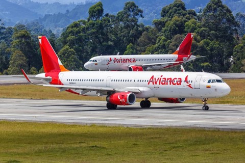 An Avianca Airbus A321 aircraft with registration N696AV at Medellin Rionegro Airport