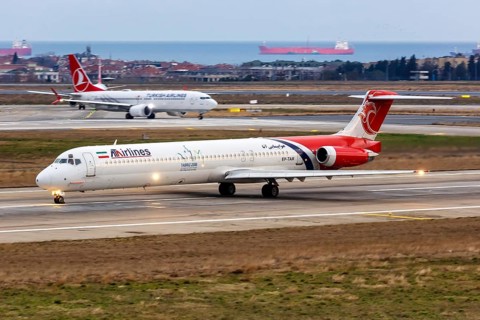 A McDonnell Douglas MD-83 of ATA Airlines with registration EP-TAR at Istanbul Atatuerk Airport