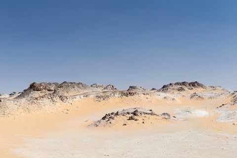 View over the white desert