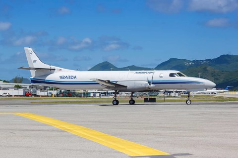 A Fairchild SA227-AT Expediter of Ameriflight with the registration N243DH at the airport St. Maarten