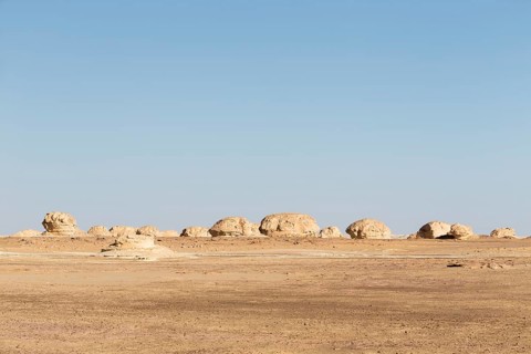 View over the white desert