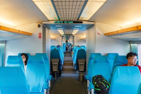 Shanghai Transrapid Maglev maglev train traffic interior