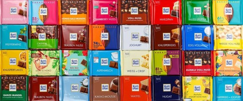 Ritter Sport chocolates different varieties wallpaper