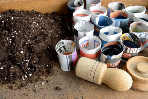 Production paper plant pot
