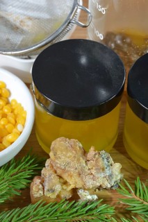 Production of spruce resin ointment