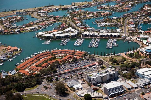 Aerial view of Raby Bay