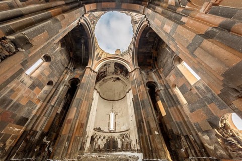 Kars Fethiye Mosque in Ani. Ani is a ruined medieval Armenian town