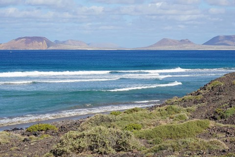 Beach at the cliffs of Famara
