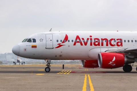 An Avianca Airbus A320 aircraft with registration N862AV at Cartagena Airport