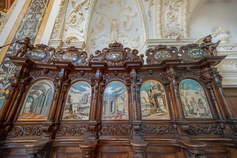 Carved choir stalls