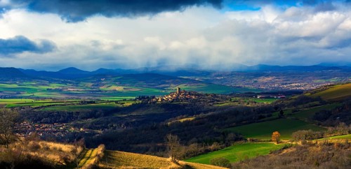 View of Montpeyroux and Limagne plain